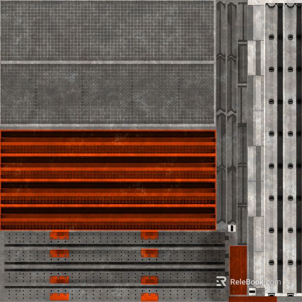 Industrial wind gray red metal component wall surface texture