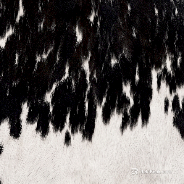 Black and white animal fur decorative fabric texture