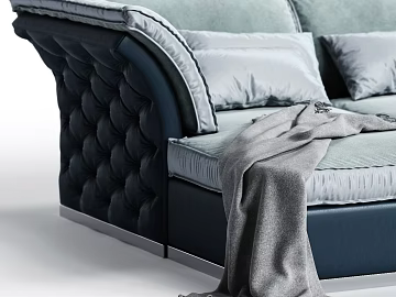Modern blue gray soft bag sofa living room furniture texture (ID:ffaeh861936)