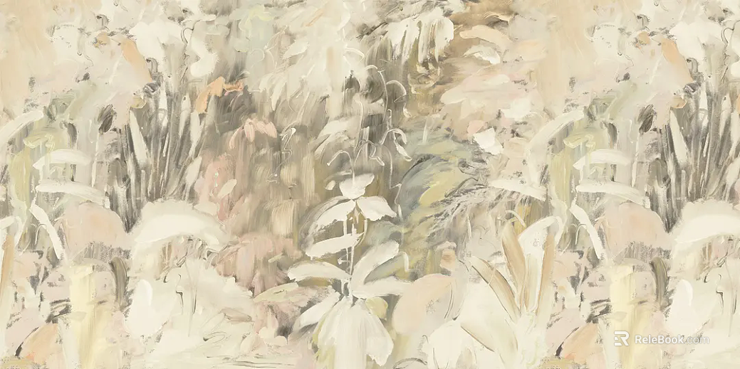 Plant print wallpaper texture