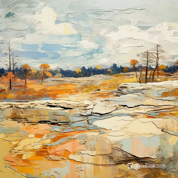 oil painting landscape painting texture