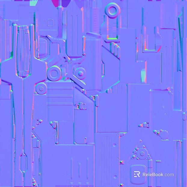 Cyberwind purple blue mechanical texture texture