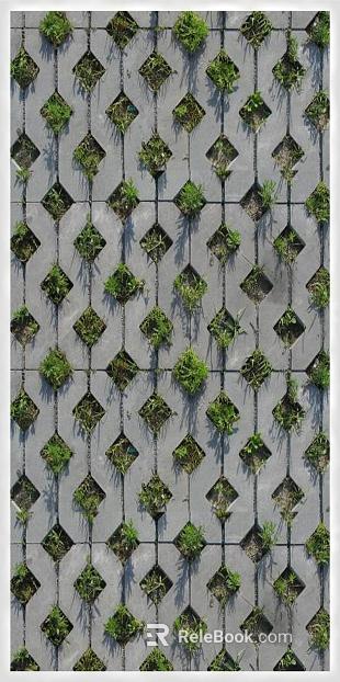 grass-planting brick texture