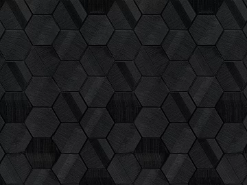 Modern Light Luxury Black Hexagon Geometric Wallpaper texture (ID:ffach744565)
