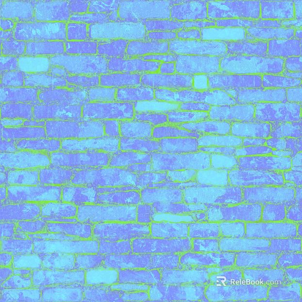 Blue and purple art brick wall background wall texture