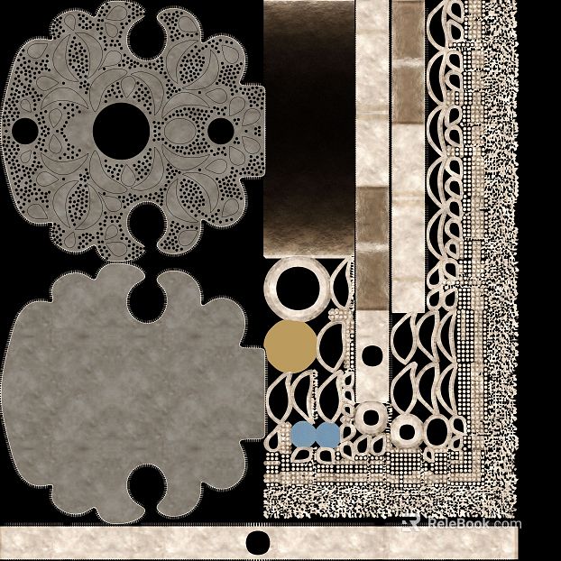 Light curry pattern tile ground mosaic texture