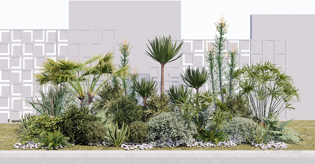 Green Tropical Plants Garden Landscape texture