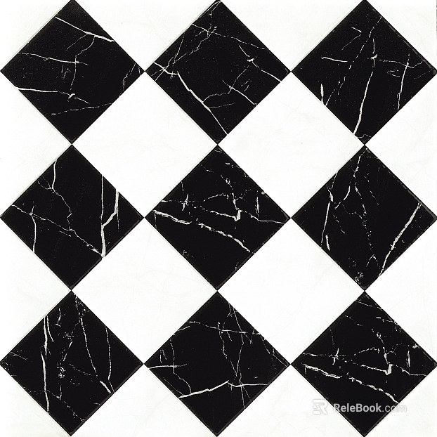 Tile White and Black Splicing Tile texture
