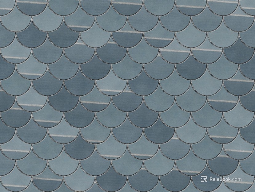 Modern fish scale floor texture