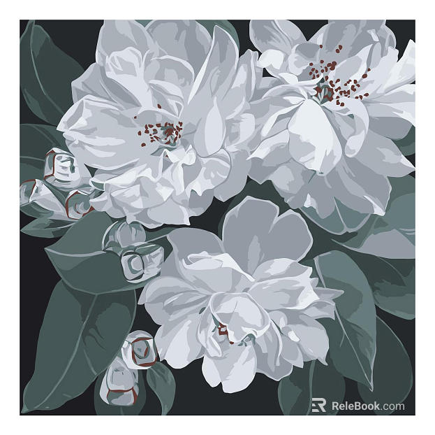Plant painting texture
