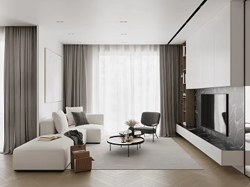 Very simple wind light gray living room space texture (ID:ffaeh684989)