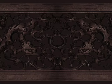 Wood Carved Color Carving Board 3d model