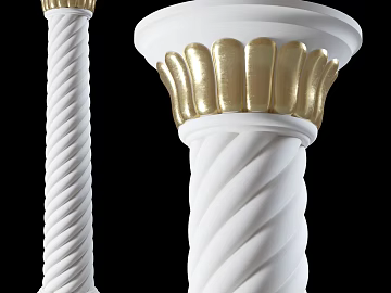 Light Luxury White Drawing Gold Spiral Roman Column texture (ID:ffaeh523936)
