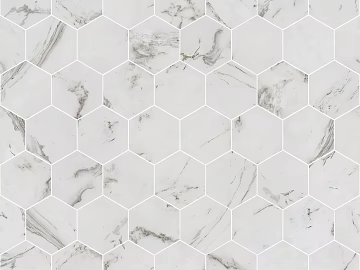 Hexagonal Tile Hexagonal Tile White Seamless texture (ID:ffaeg43735)