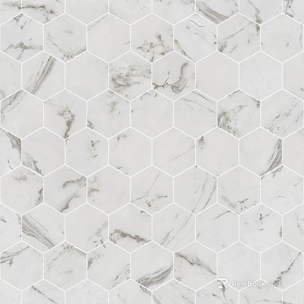Hexagonal Tile Hexagonal Tile White Seamless texture