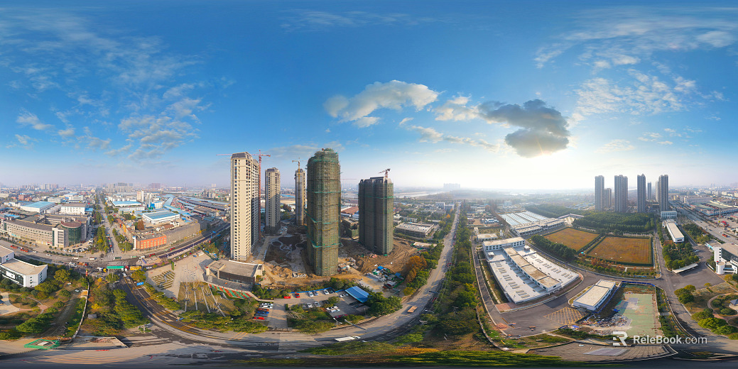 HDR urban ecological greening panorama texture