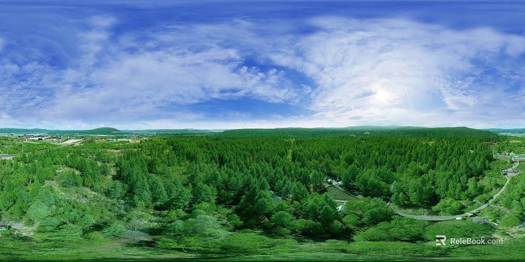 Outdoor Forest Blue Sky White Clouds HDR texture