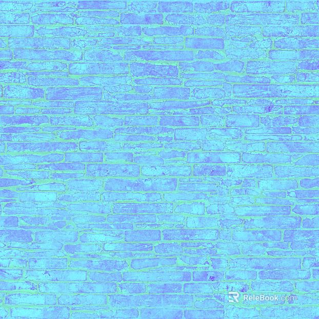 Blue cyan brick wall background wall texture