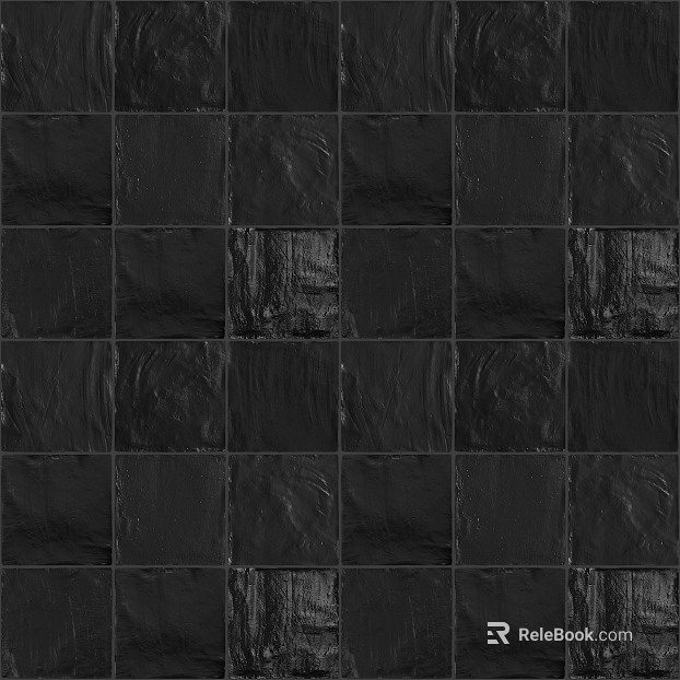 Black ceramic mosaic for kitchen and bathroom walls texture