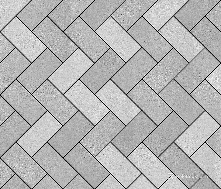 Grey herringbone permeable brick outdoor pavement texture