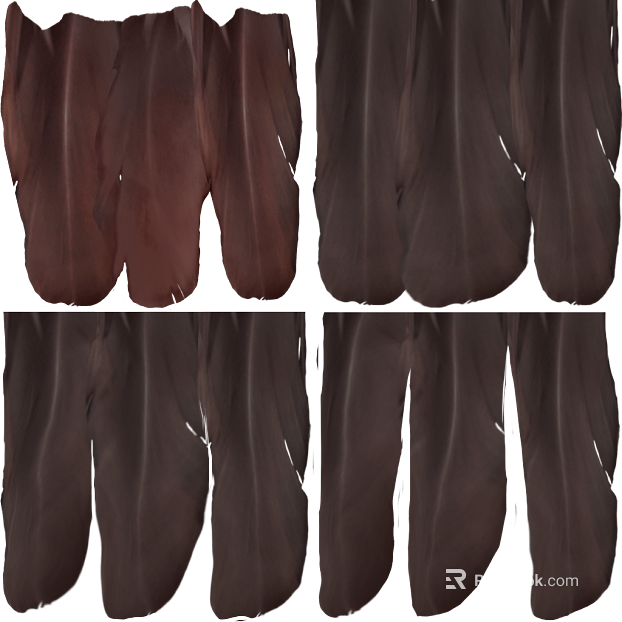 Dark Brown Animal Feather Decoration Map texture