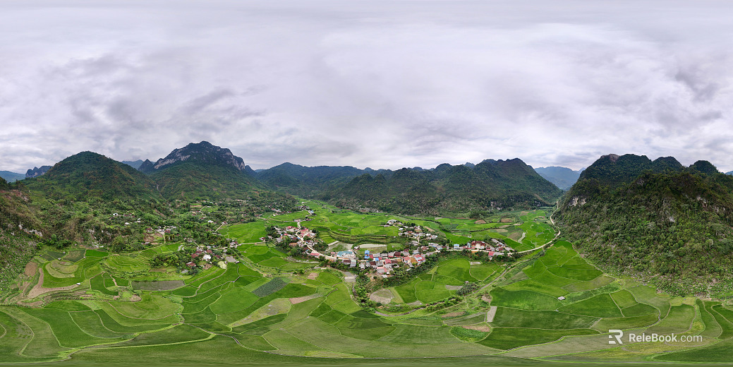 Outdoor mountain forest field cloudy HDR texture