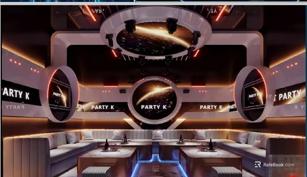 Science and technology wind KTV box scene texture