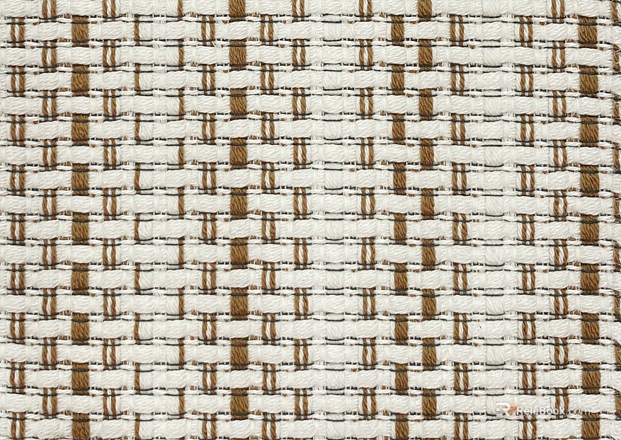 White Brown Plaid Woven Fabric Soft Fabric texture