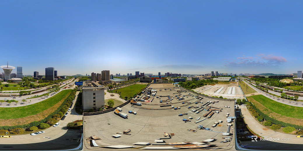 HDR urban ecological greening panorama texture