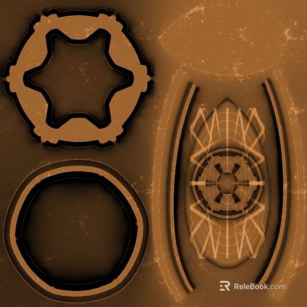 Retro brown metal mechanical decorative plate texture