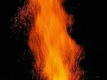 Orange-yellow flame texture, special effects material (ID:ffaeh278789)