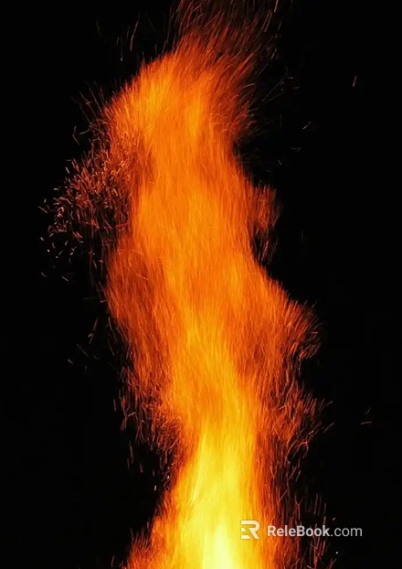 Orange-yellow flame texture, special effects material texture