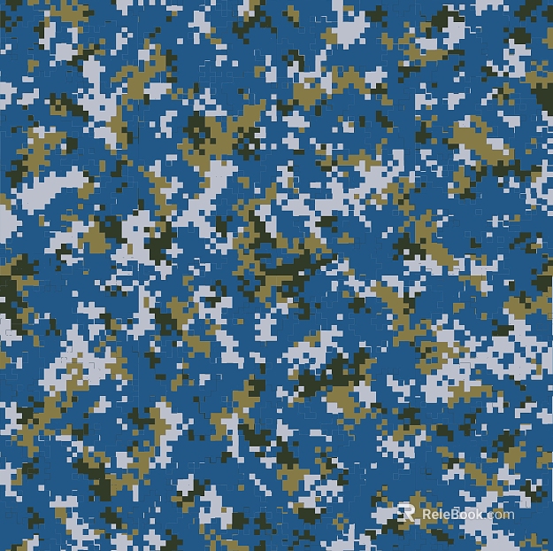 Blue and white digital camouflage fabric texture