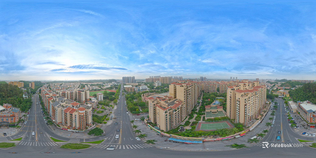 HDR urban ecological greening panorama texture