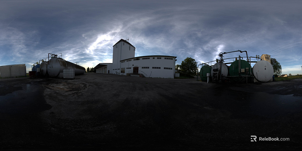 Outdoor factory cloudy HDR map texture