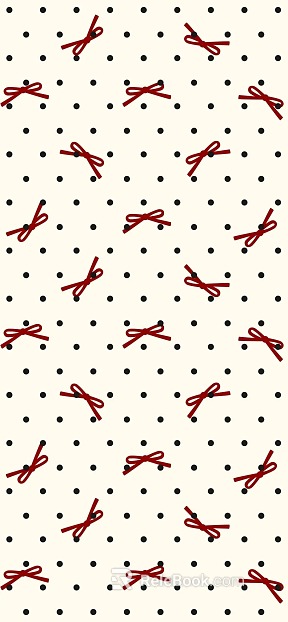 Cream Wind Rice White Bottom Red Bow Wallpaper texture