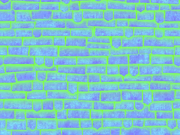 Blue and green tone art brick wall background wall texture (ID:ffaeh211376)