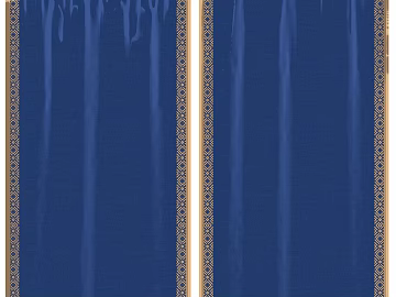 Dark Blue Light Luxury Cloth Curtain for Bedroom texture (ID:ffaeh929939)