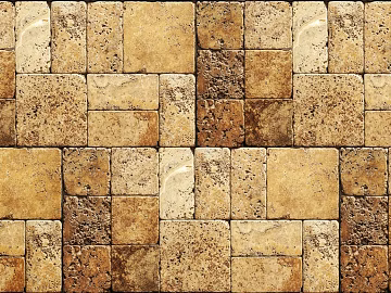 Yellow brown cave stone mosaic wall paving texture (ID:ffaeh352796)