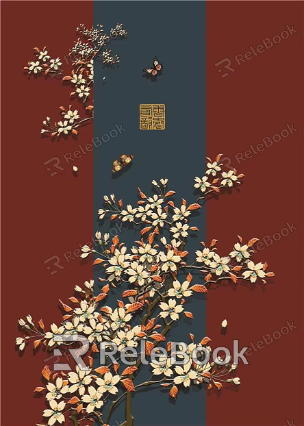 Plant painting texture