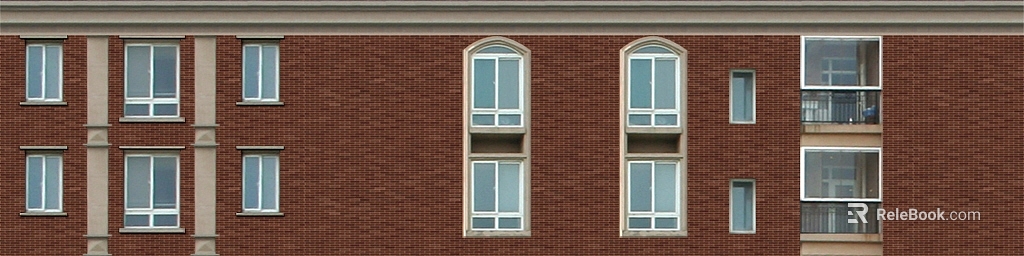 Red-brown brick wall, building exterior wall texture