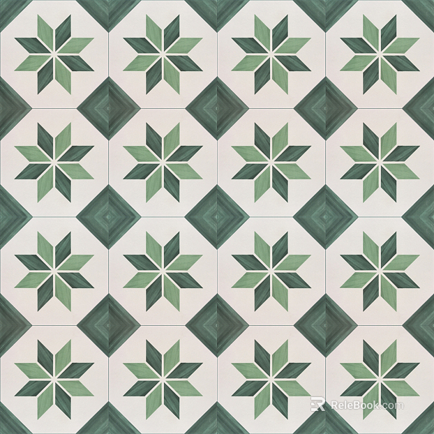 Tile small fresh green plant texture art brick texture