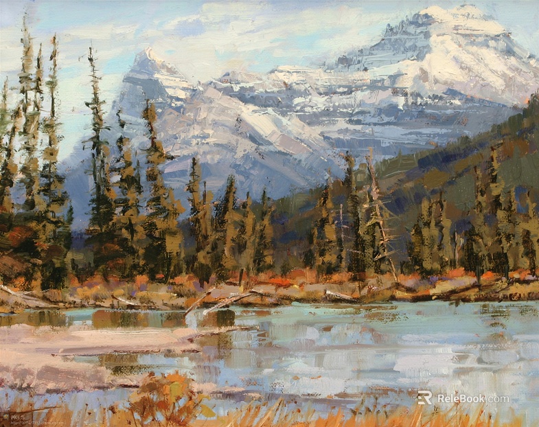 landscape painting texture