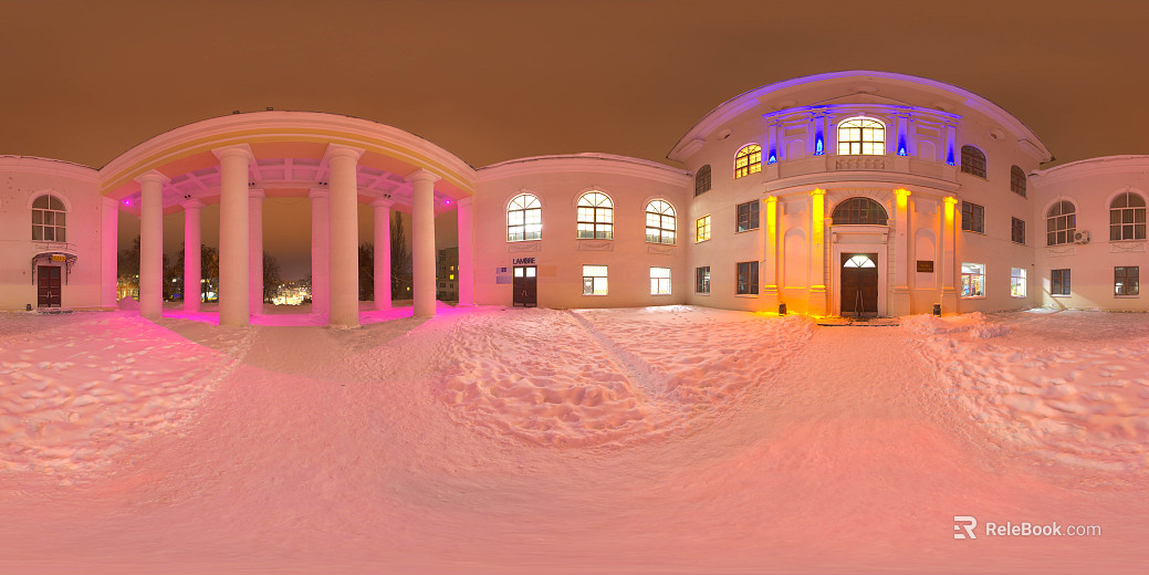 Indoor Ski Park Night HDR texture