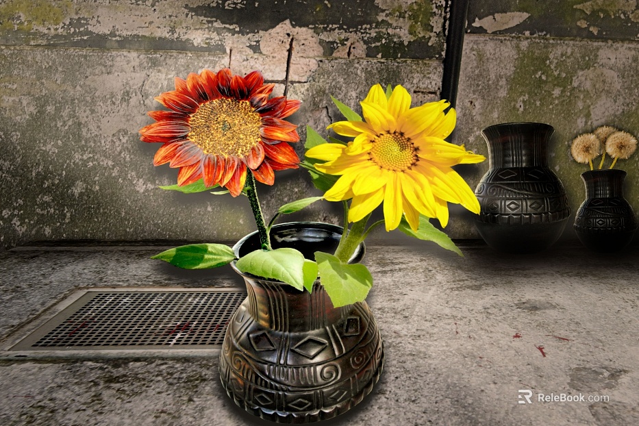 Plant painting texture