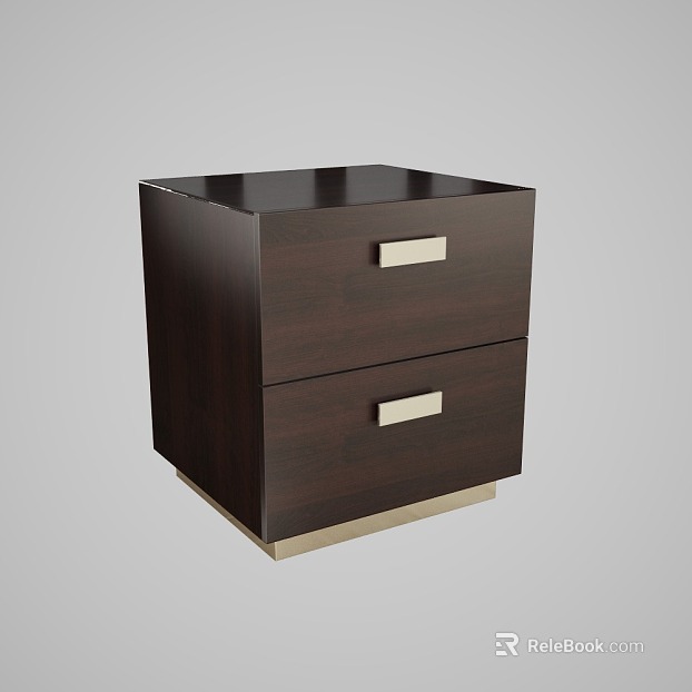 Dark Brown Wood Grain Bedroom Bedside Cabinet texture