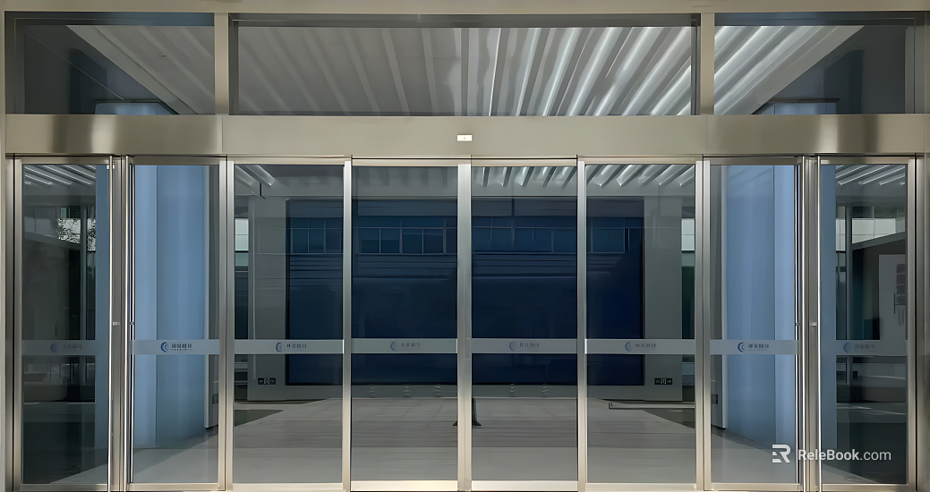 Modern glass doors texture