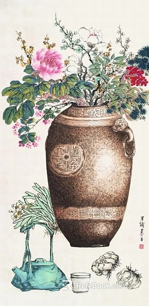 Plant painting texture