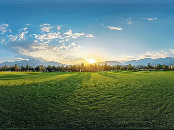 Blue Sky White Clouds Far Mountain HDR Panorama texture (ID:ffach156315)