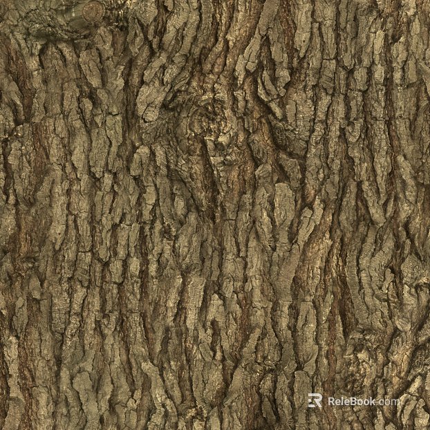 Gray-brown bark, natural grain texture